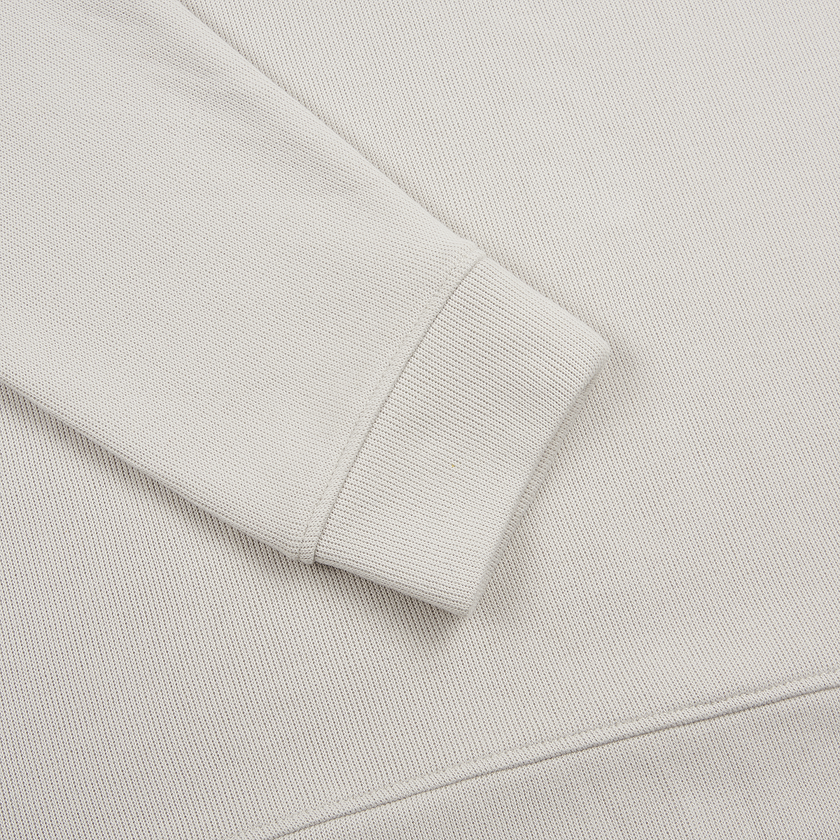 Dove Grey Ribbed Cotton Quarter Zip