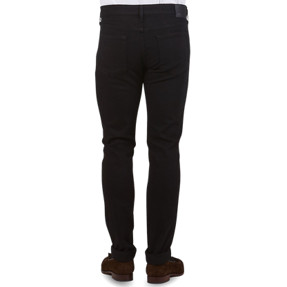 Paige Black Shadow Cotton Stretch Lennox Jeans Back