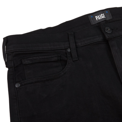 Paige Black Shadow Cotton Stretch Lennox Jeans Edge