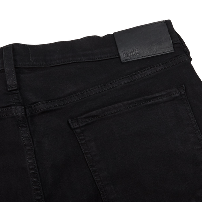 Paige Black Shadow Cotton Stretch Lennox Jeans Pocket