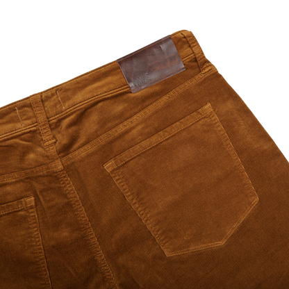 Paige Brown Cotton Corduroy Five Pocket Trousers Pocket