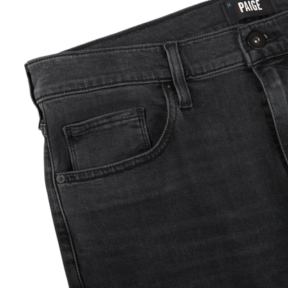 Paige Charcoal Grey Cotton Stretch Lennox Jeans Edge
