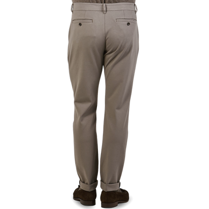 Paige Dark Taupe Jersey Stafford Trousers Back