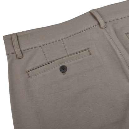 Paige Dark Taupe Jersey Stafford Trousers Pocket