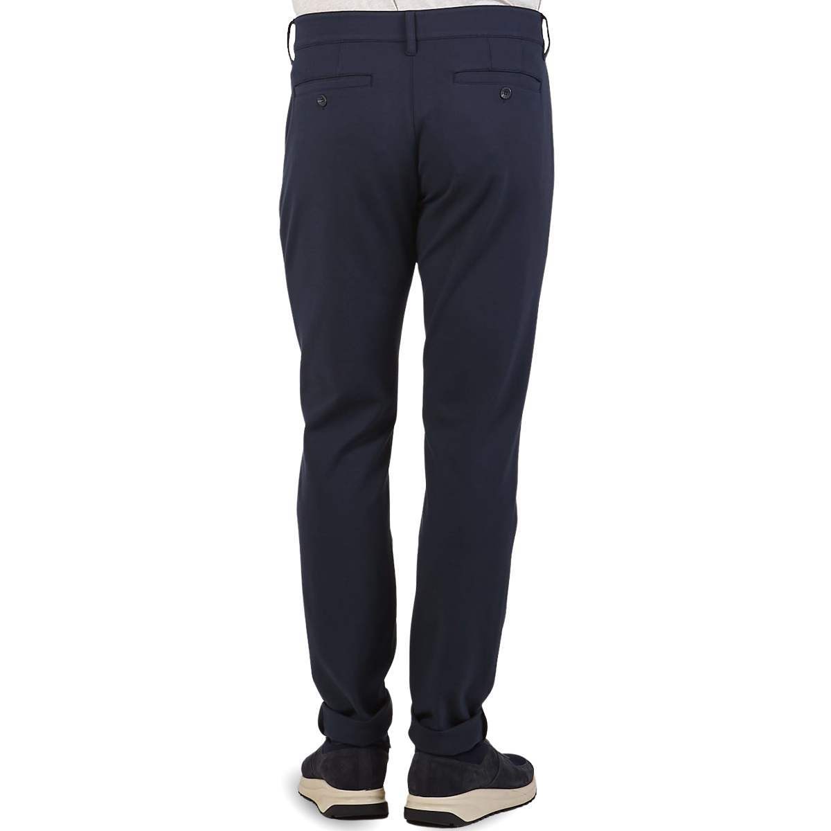 Paige Deep Anchor Blue Jersey Stafford Trousers Back