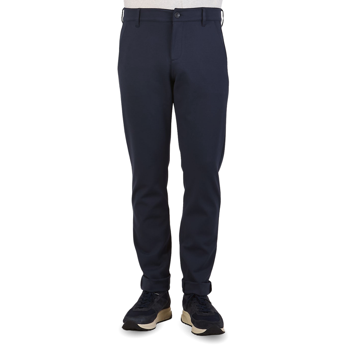 Paige Deep Anchor Blue Jersey Stafford Trousers Front