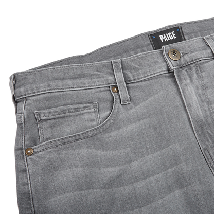 Paige Light Grey Cotton Stretch Lennox Jeans Edge
