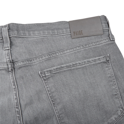 Paige Light Grey Cotton Stretch Lennox Jeans Pocket