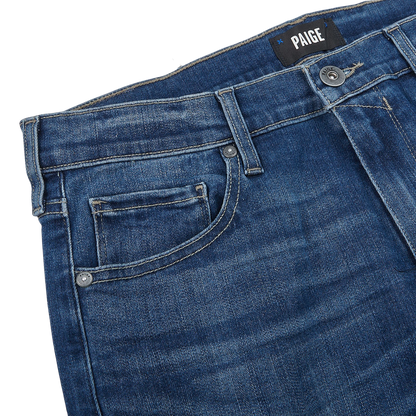 Paige Mulholland Blue Cotton Stretch Lennox Jeans Edge