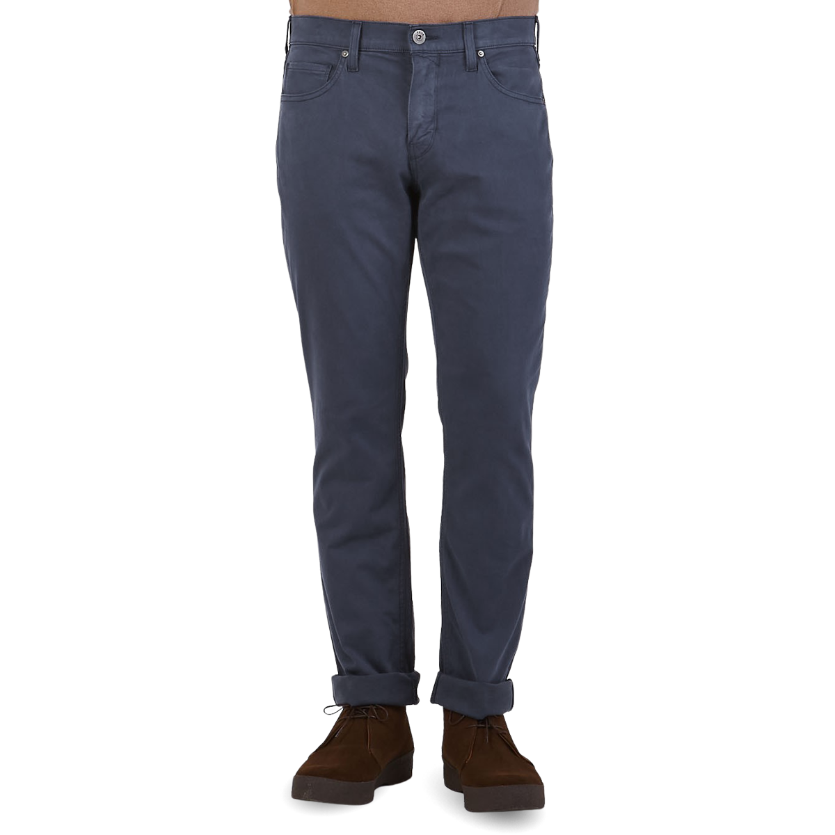 Paige Paige Dark Taupe Jersey Stafford Trousers Zipper Front