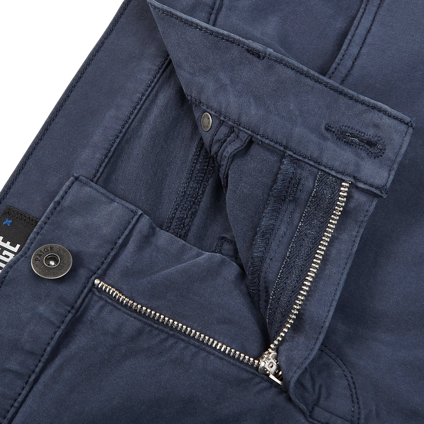 Paige Paige Dark Taupe Jersey Stafford Trousers Zipper Zipper