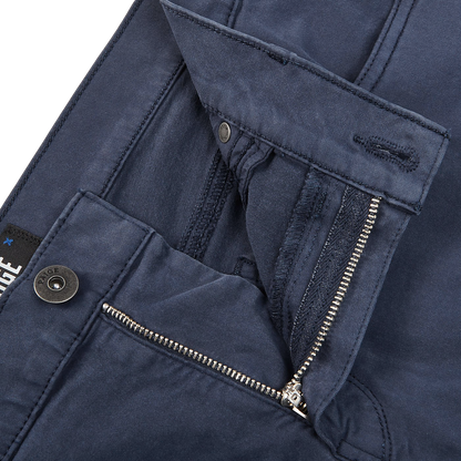Paige Paige Dark Taupe Jersey Stafford Trousers Zipper Zipper