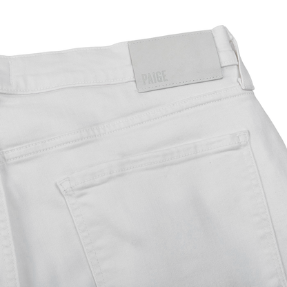 Paige White Icecap Cotton Stretch Lennox Jeans Pocket