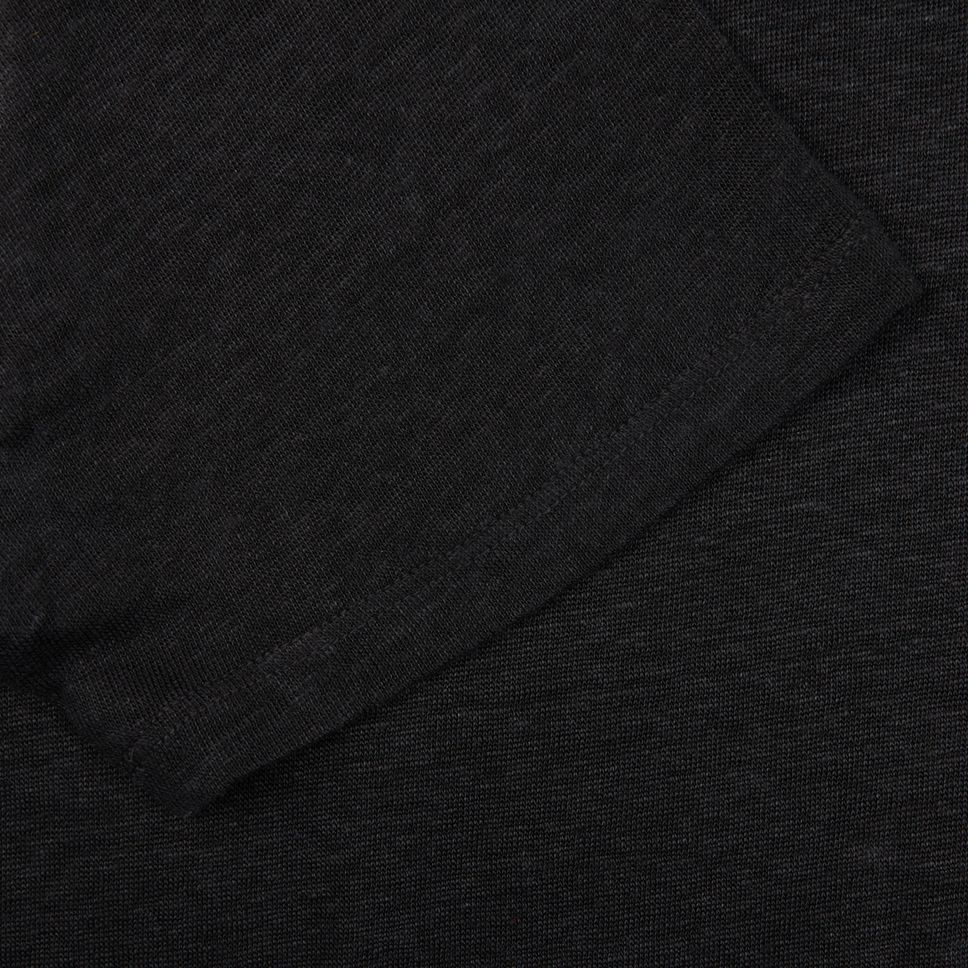 A close up of a breathable Paige Black Linen Capri Collar Polo Shirt.