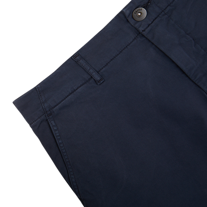 Navy Blue Cotton Blend Paige Phillips Shorts on a white background.