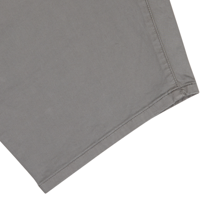 Slate Grey Cotton Blend Phillips Shorts by Paige with a neat hem on a white background.