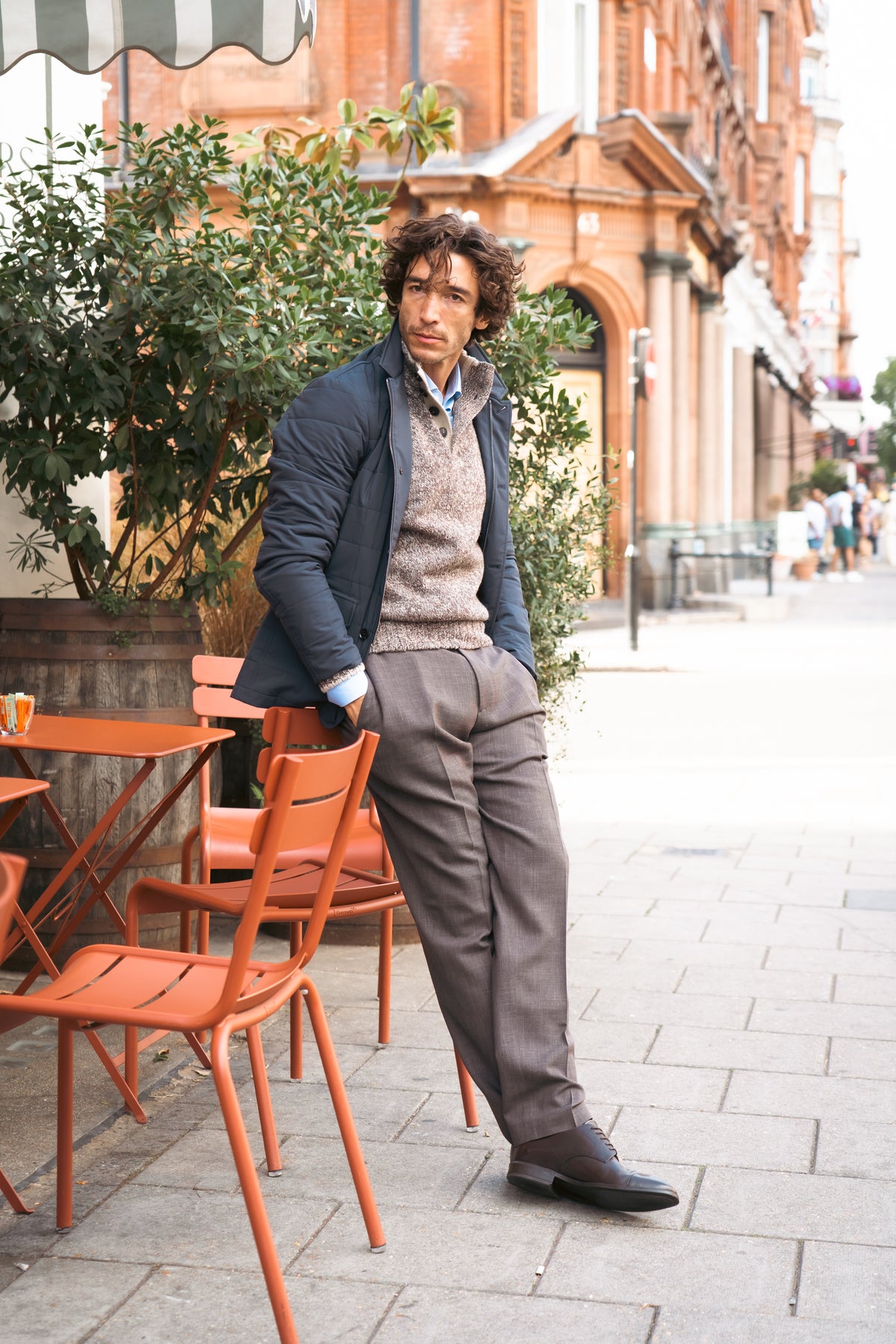 Navy Quilted Nylon Travel Jacket