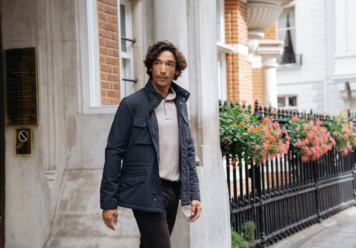 Navy Nylon Quattro Field Jacket