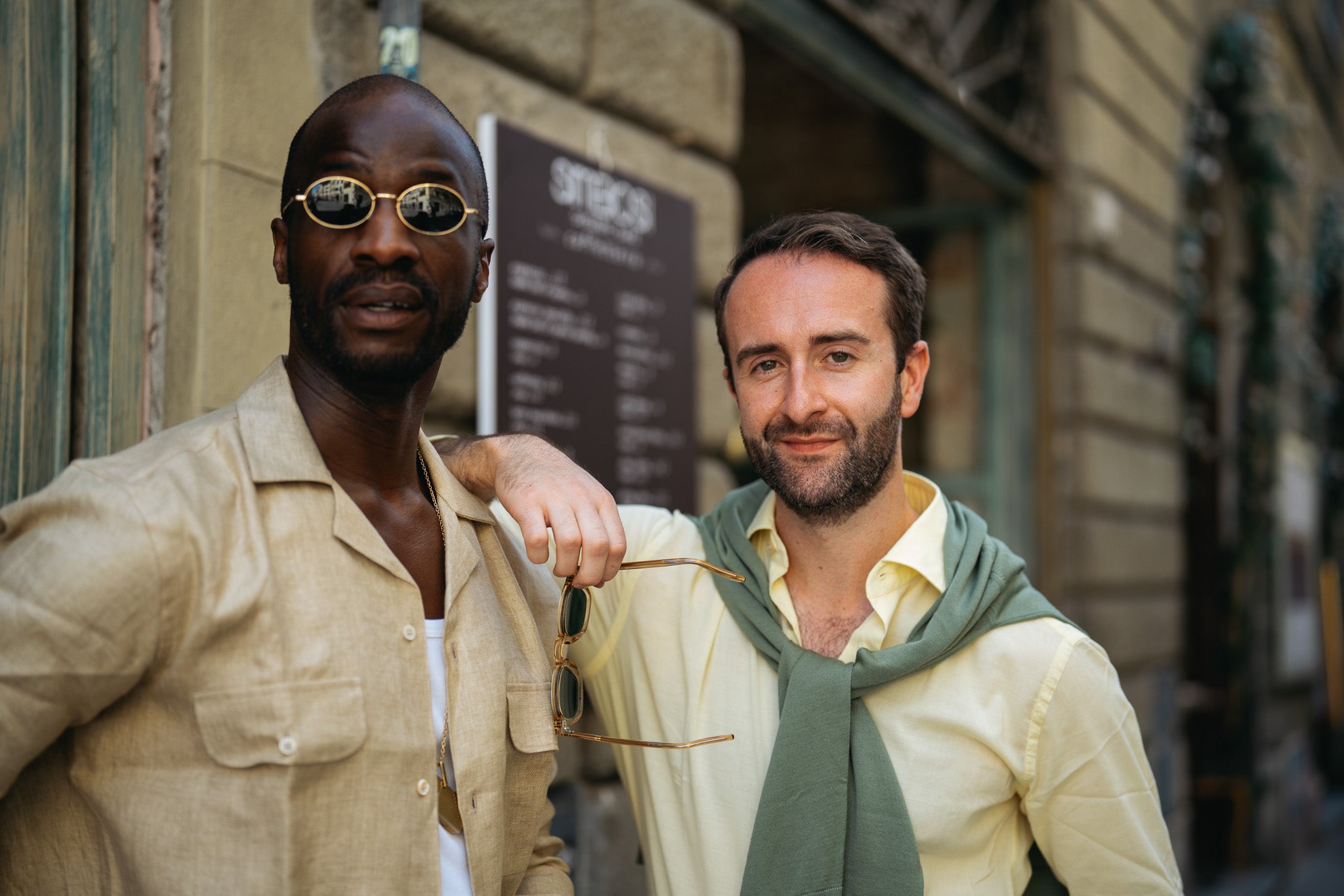 Beige Linen Army Shirt