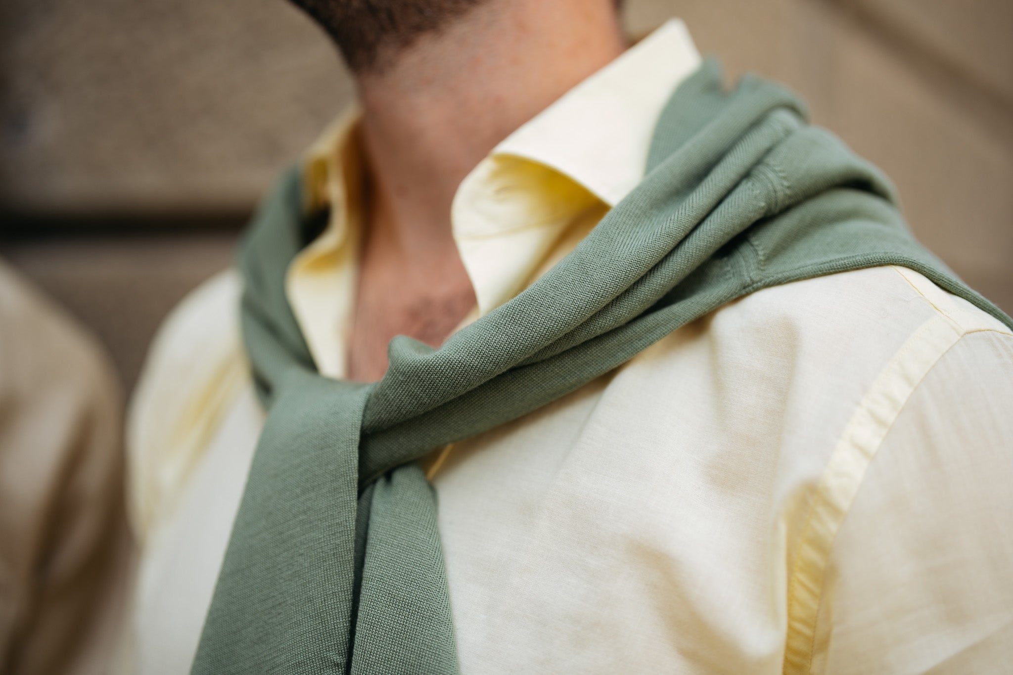 Yellow Cotton Stretch Shirt