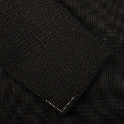 Ring Jacket Green Blue Checked Wool Balloon Blazer CuffRing Jacket Green Blue Checked Wool Balloon Blazer Cuff