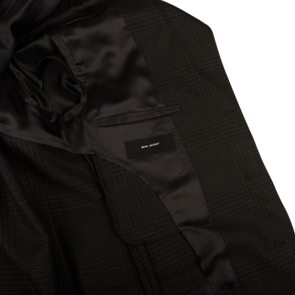 Ring Jacket Green Blue Checked Wool Balloon Blazer Inside