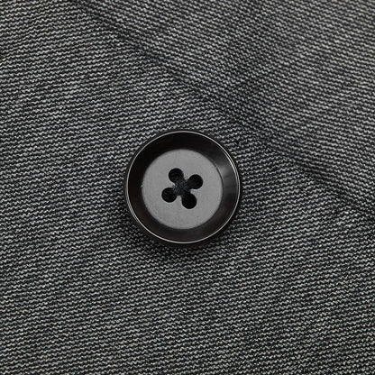 Ring Jacket Grey Melange Pic 'n Pic Wool Suit Button
