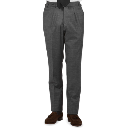 Ring Jacket Grey Melange Pic 'n Pic Wool Suit Front1