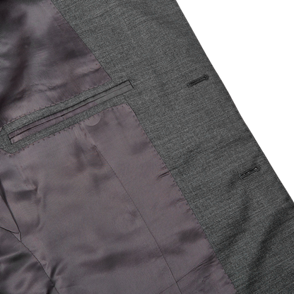 Ring Jacket Grey Melange Pic 'n Pic Wool Suit Inside
