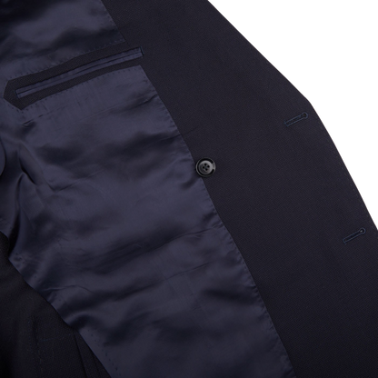 Ring Jacket Navy Blue Wool Balloon Club DB Blazer Inside