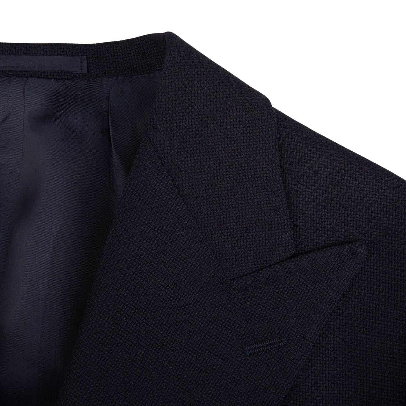 Ring Jacket Navy Blue Wool Balloon Club DB Blazer Lapel