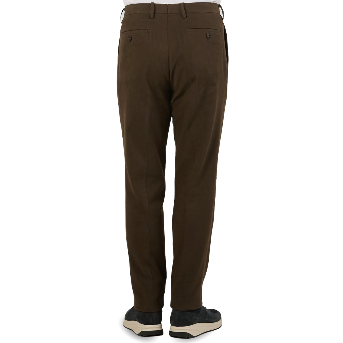 Ring Jacket Olive Heavy Cotton Twill Pleated Trousers Back