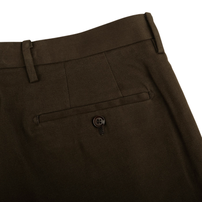 Ring Jacket Olive Heavy Cotton Twill Pleated Trousers Pocket