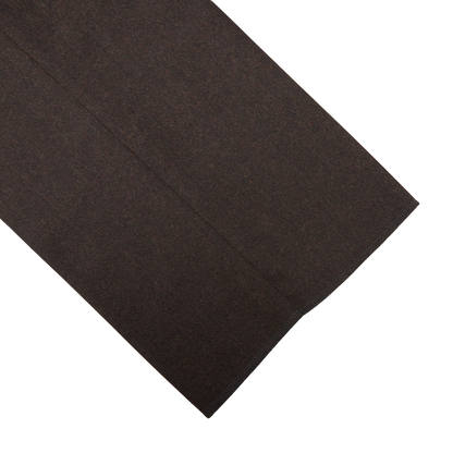 A Dark Brown Wool Flannel DB Suit by Ring Jacket on a white background.