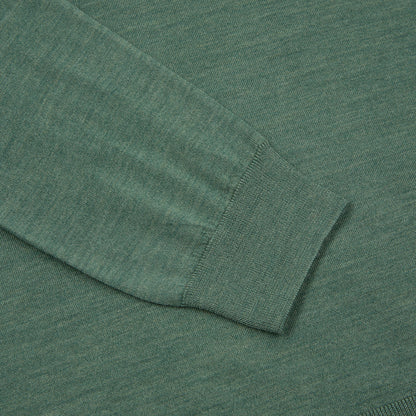 Green Loro Piana Wish LS zip polo