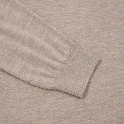 Beige Loro Piana Wish LS zip polo