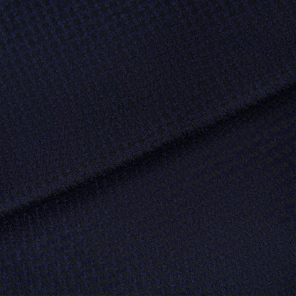 Navy Blue Wool Fringed Scarf