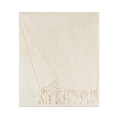 Cream Pure Cashmere Scarf