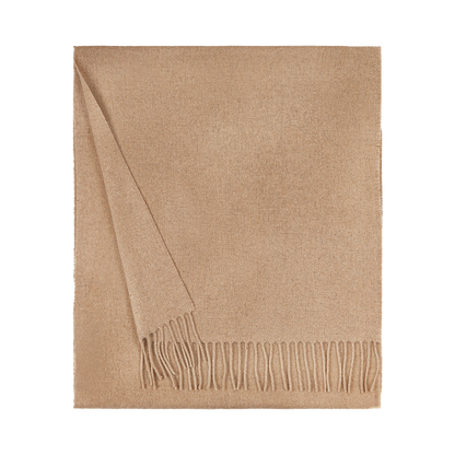Beige Pure Cashmere Scarf