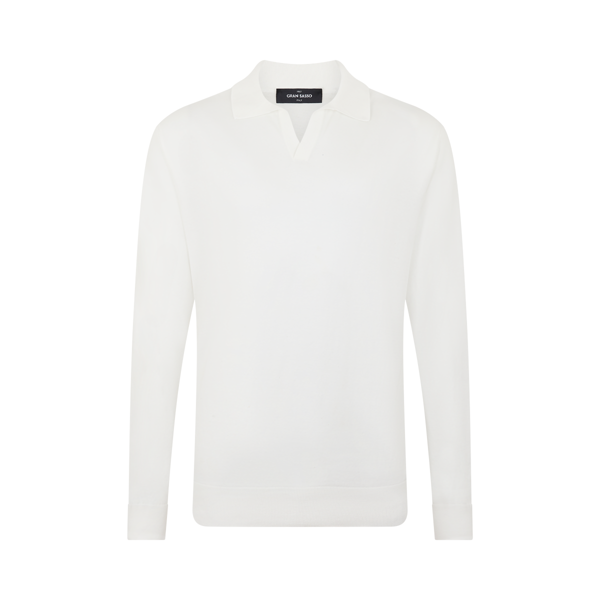 White Egyptian Cotton LS Capri Polo