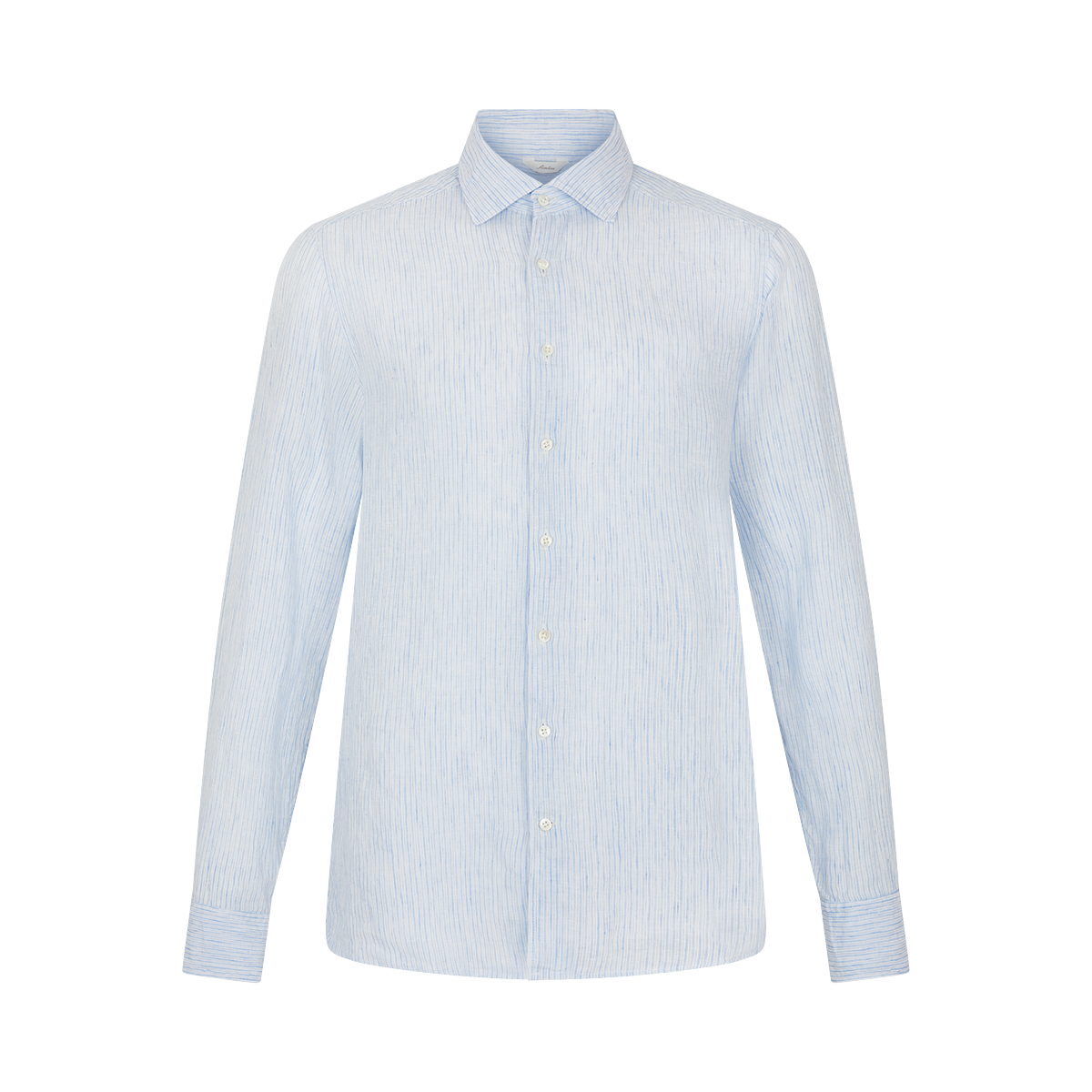 Blue Stripe Linen Slimline Shirt
