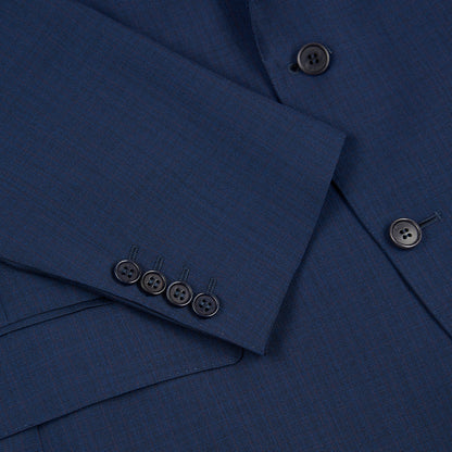 Navy Micro Check Notch Lapel Wool Suit