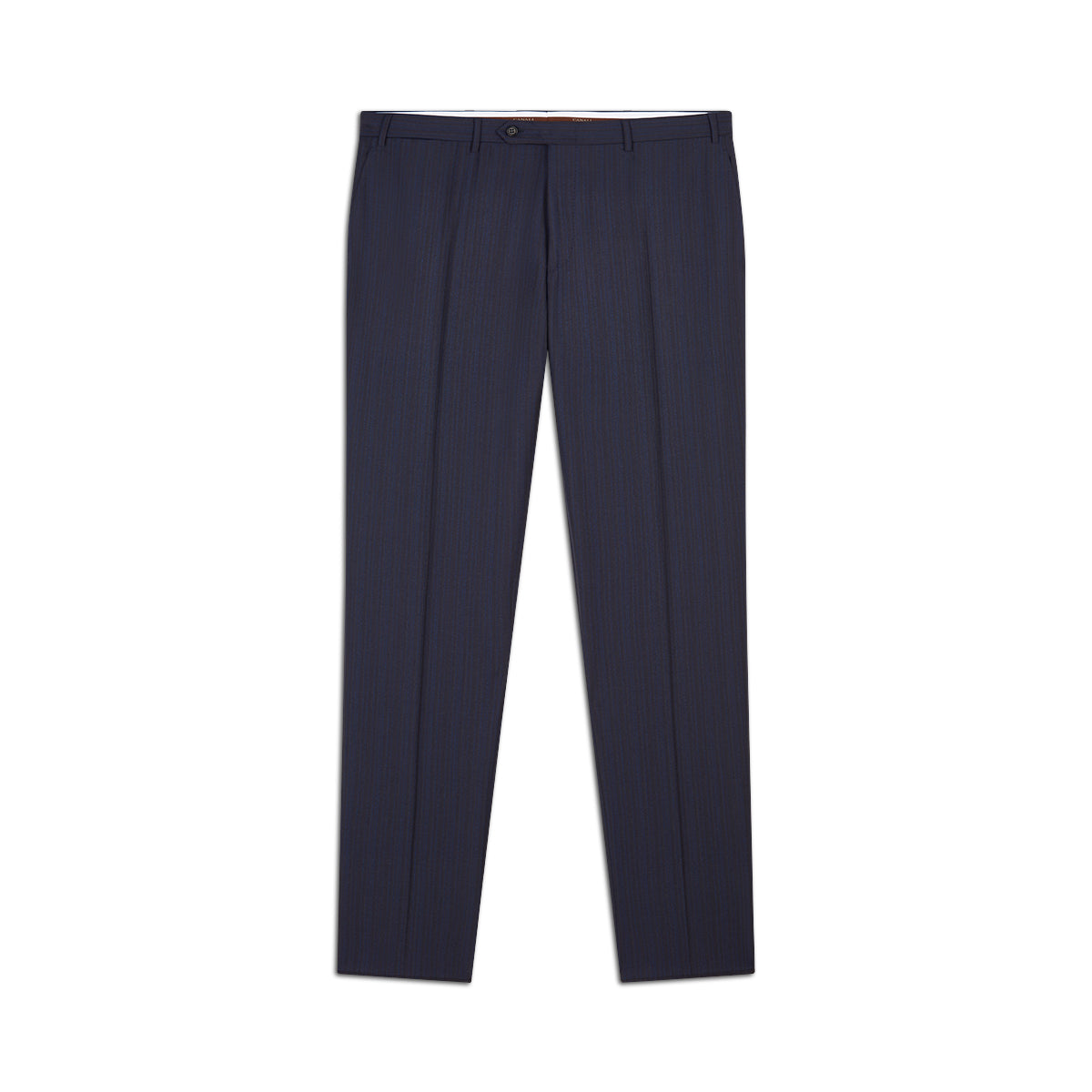 Navy Fine Stripe Notch Lapel Wool Suit