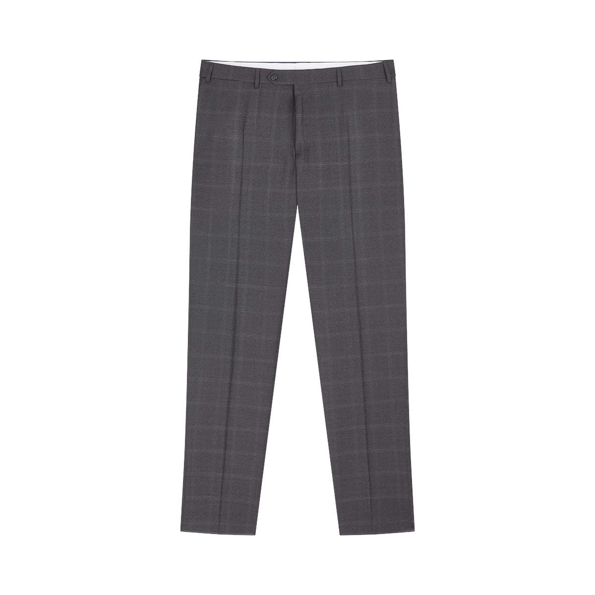 Grey Windowpane Wool Suit