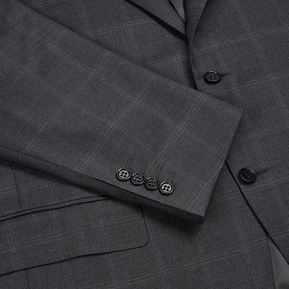 Grey Windowpane Wool Suit