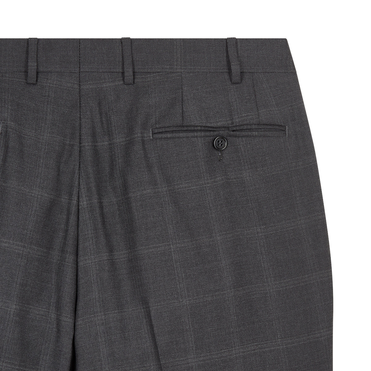 Grey Windowpane Wool Suit