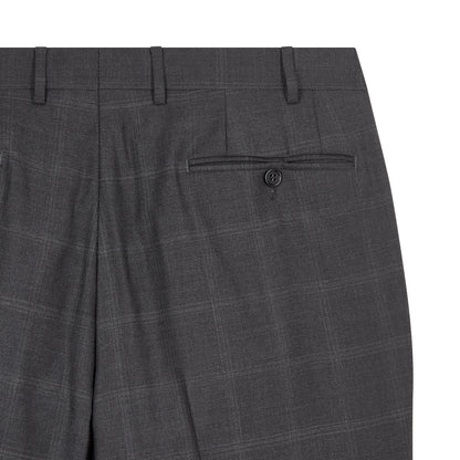 Grey Windowpane Wool Suit