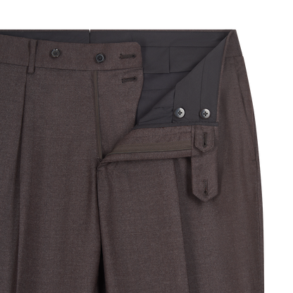 Grey/Brown Wool Herringbone Suit