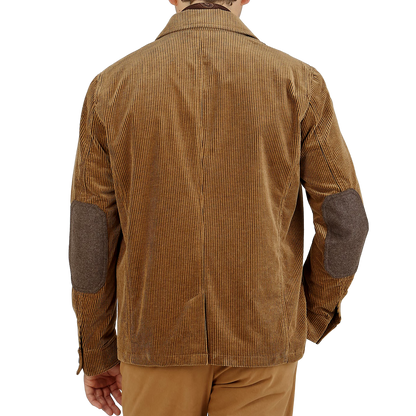 Schneiders Camel Corduroy Five Pocket Chore Jacket Back