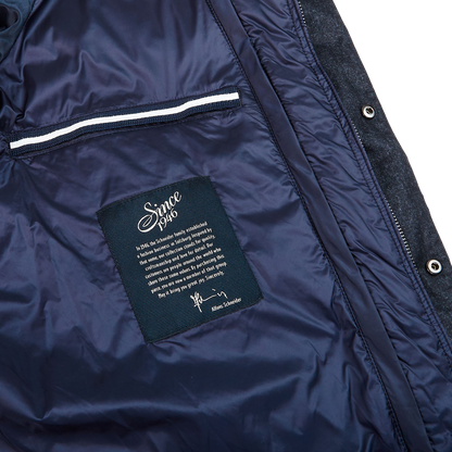 Schneiders Navy Melange Technical Micro Down Jacket Inside
